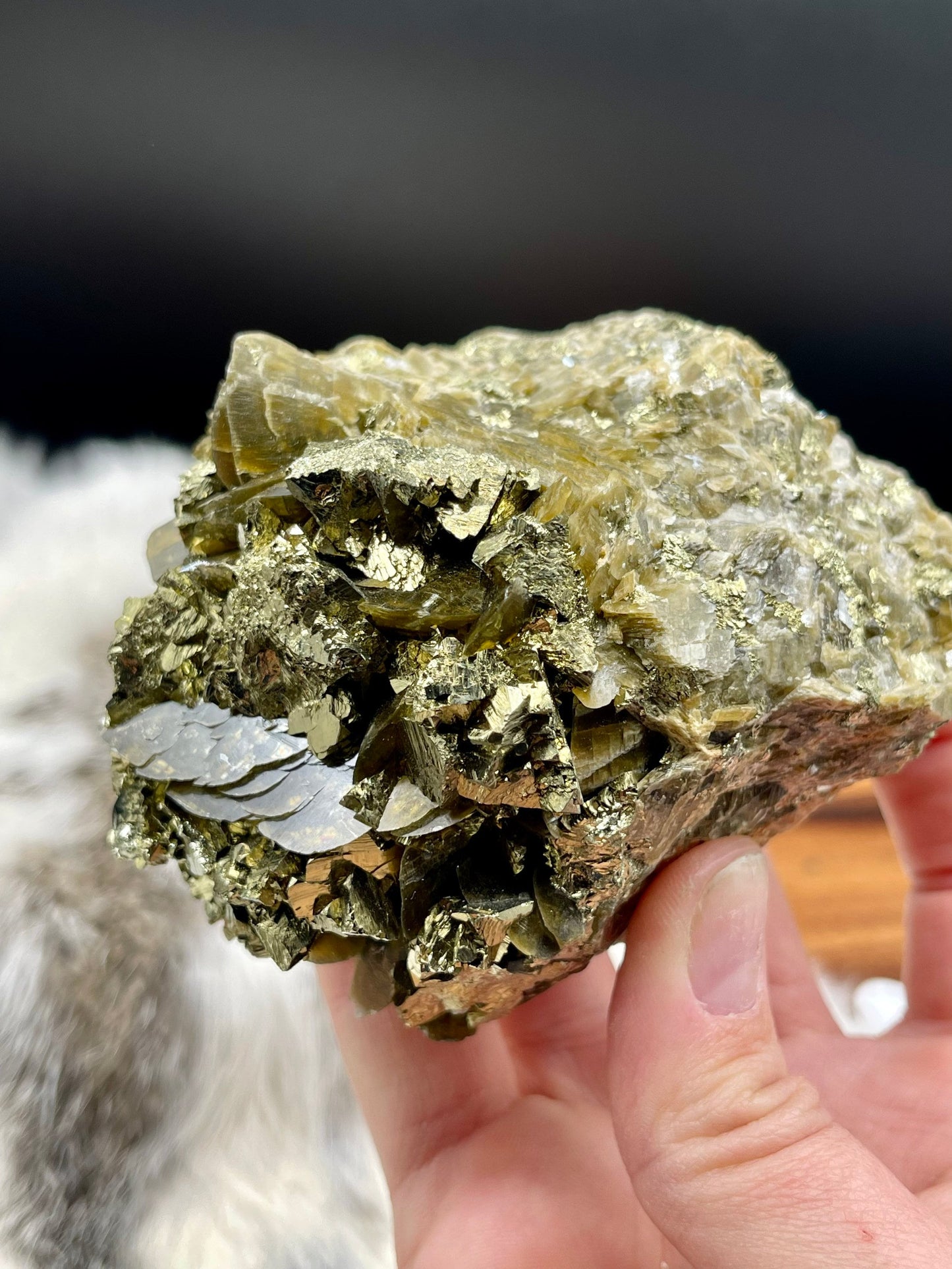 Large Siderite and Chalcopyrite