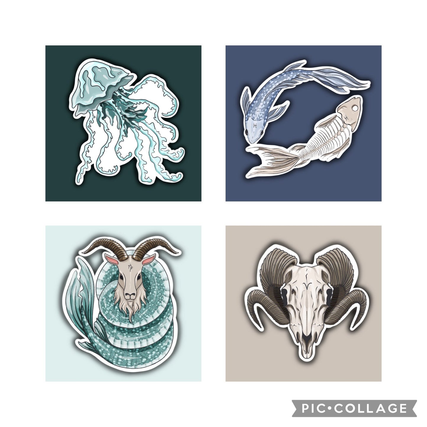 Zodiac Stickers - 12 Houses