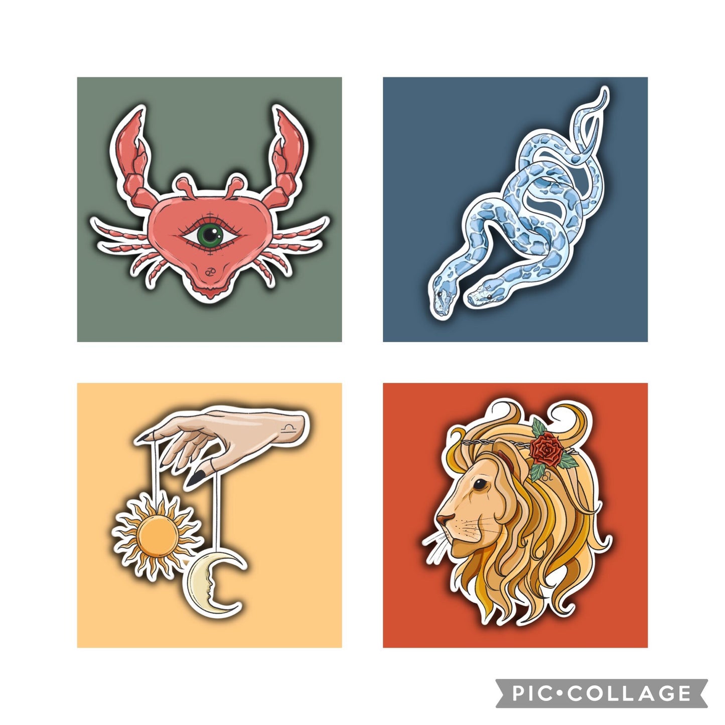 Zodiac Stickers - 12 Houses