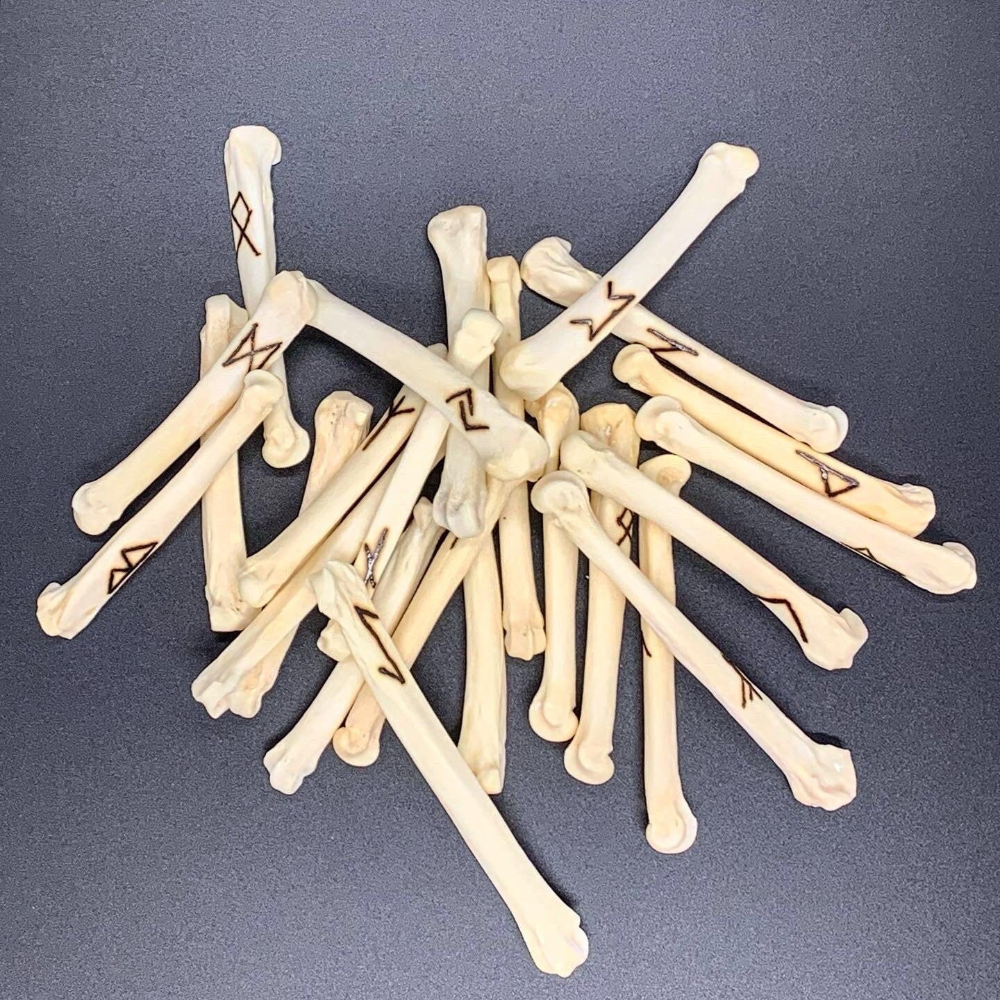 Bone Runes ~ Handmade Coyote Bone Rune Set ~ Elder Futhark Runes ...