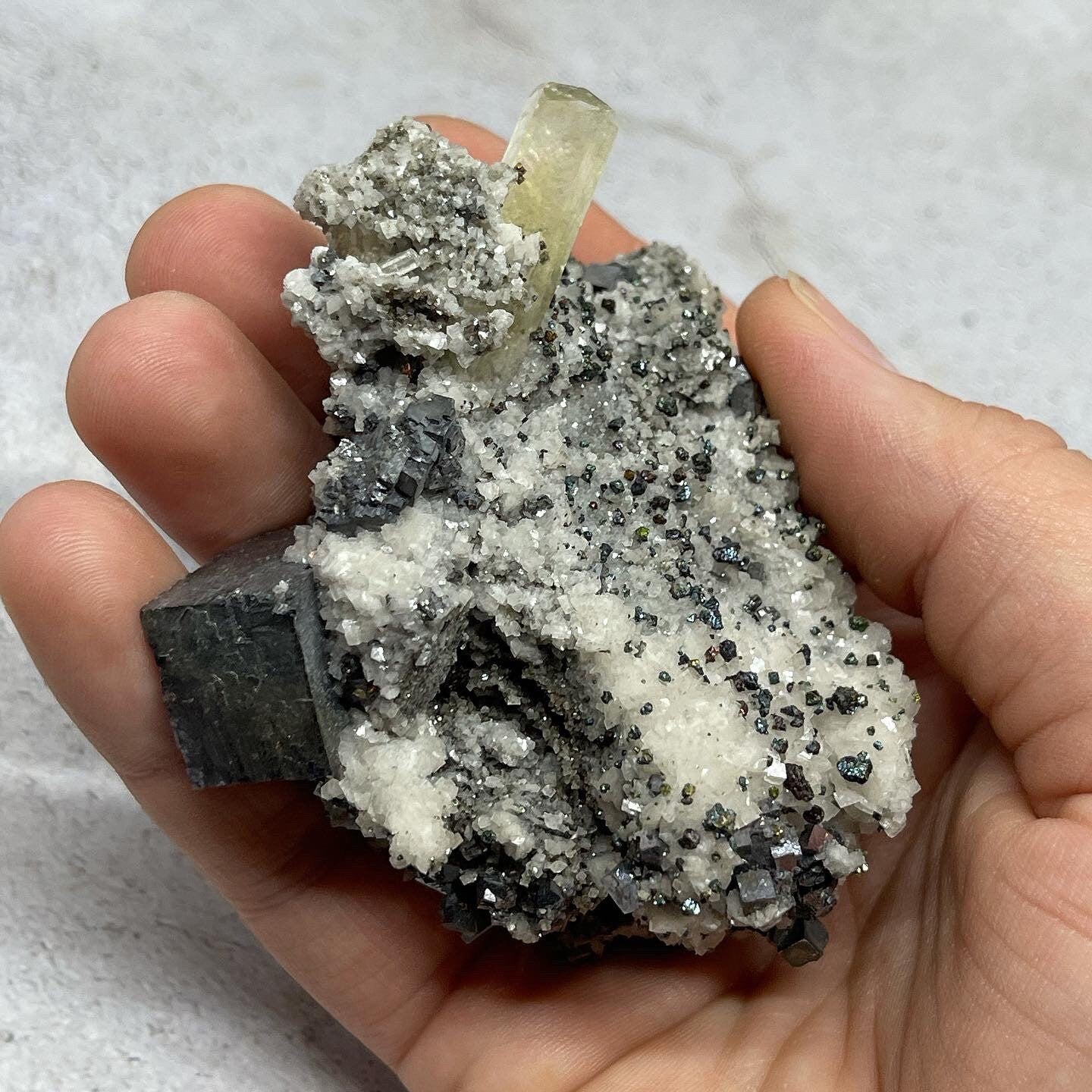 Galena, Marcasite and Calcite ~ Natural Specimen