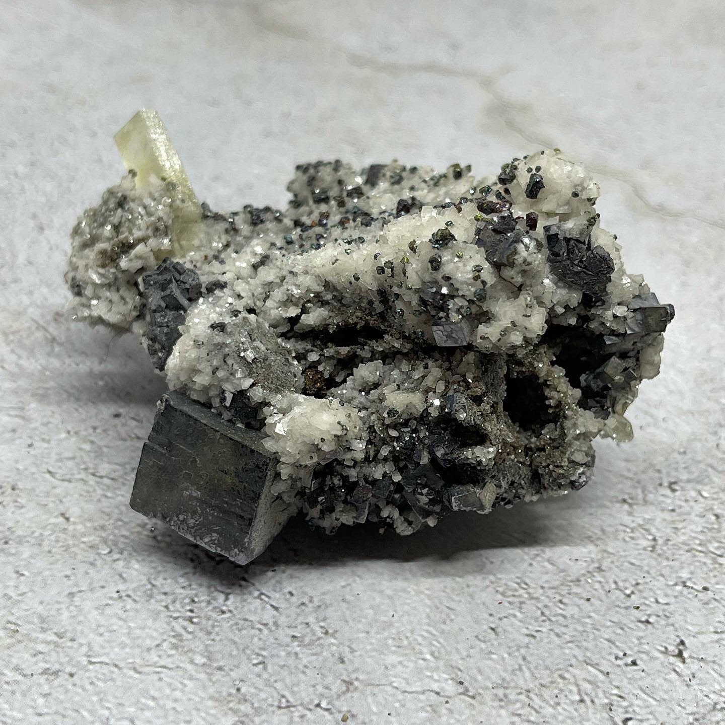 Galena, Marcasite and Calcite ~ Natural Specimen