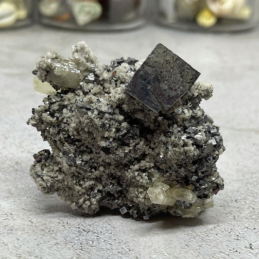 Galena, Marcasite and Calcite ~ Natural Specimen