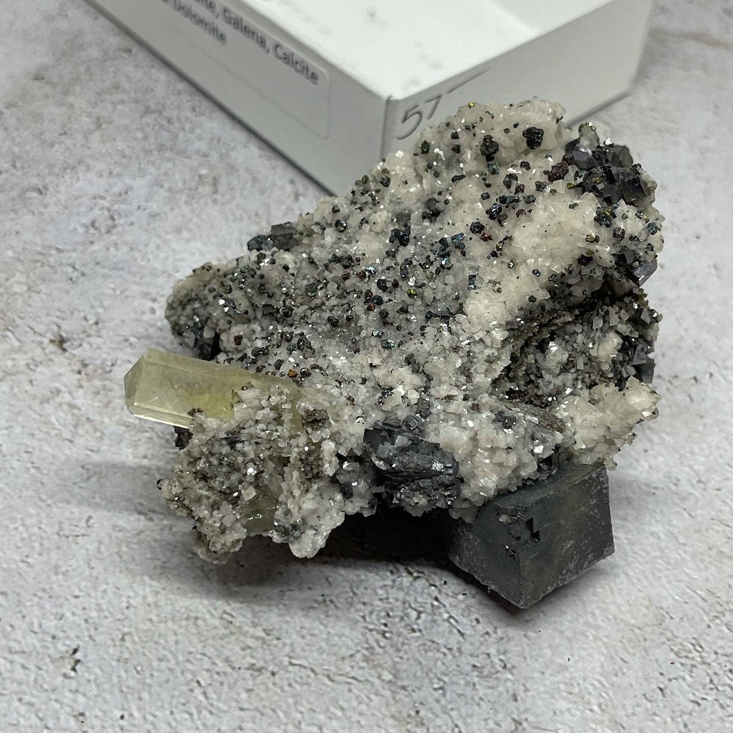 Galena, Marcasite and Calcite ~ Natural Specimen