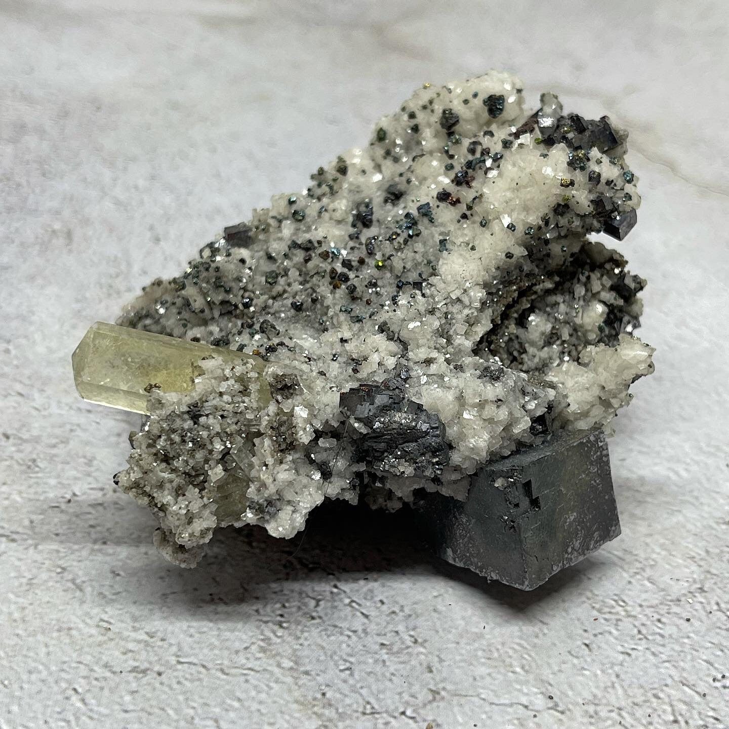 Galena, Marcasite and Calcite ~ Natural Specimen