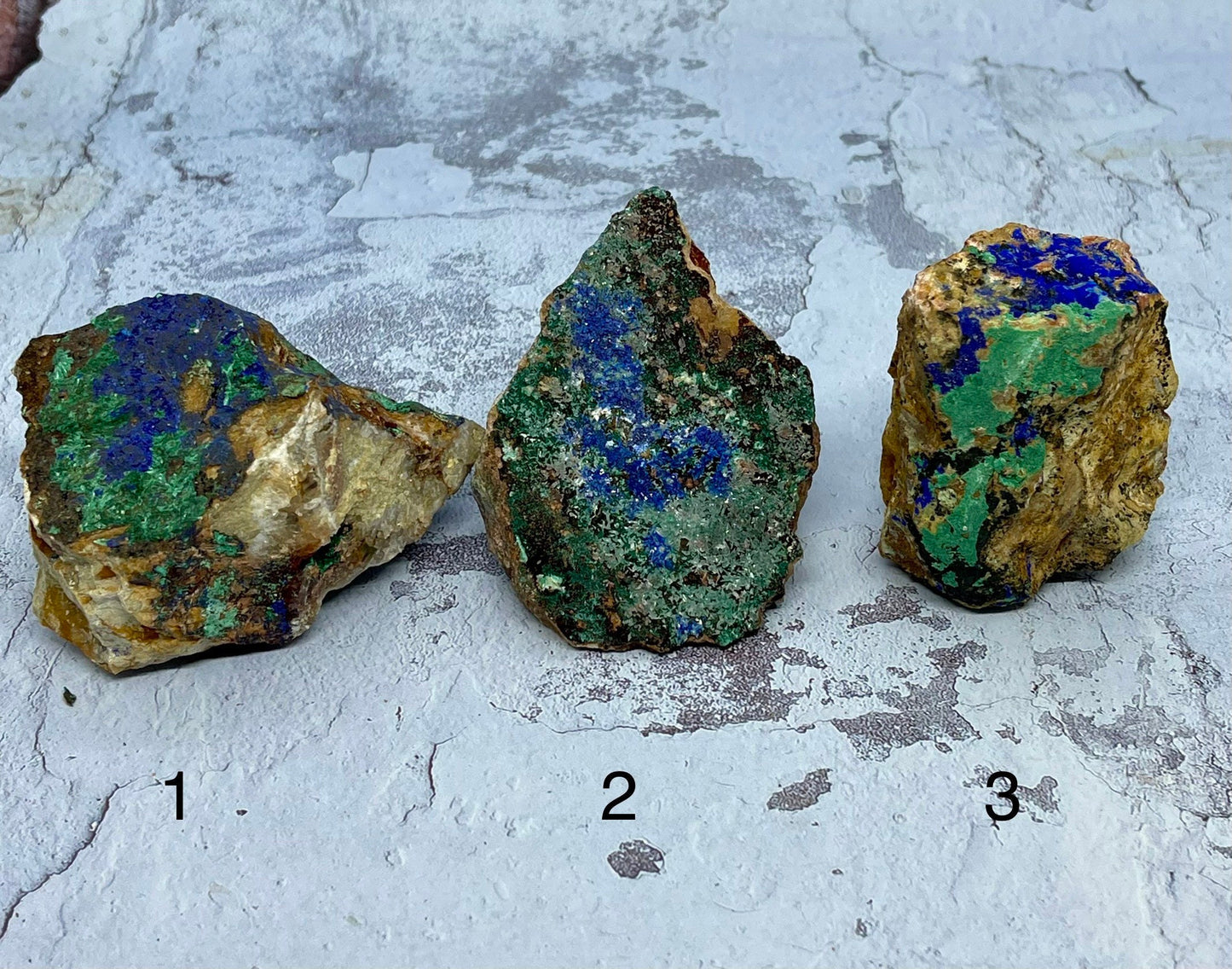 Natural Azurite and Malachite