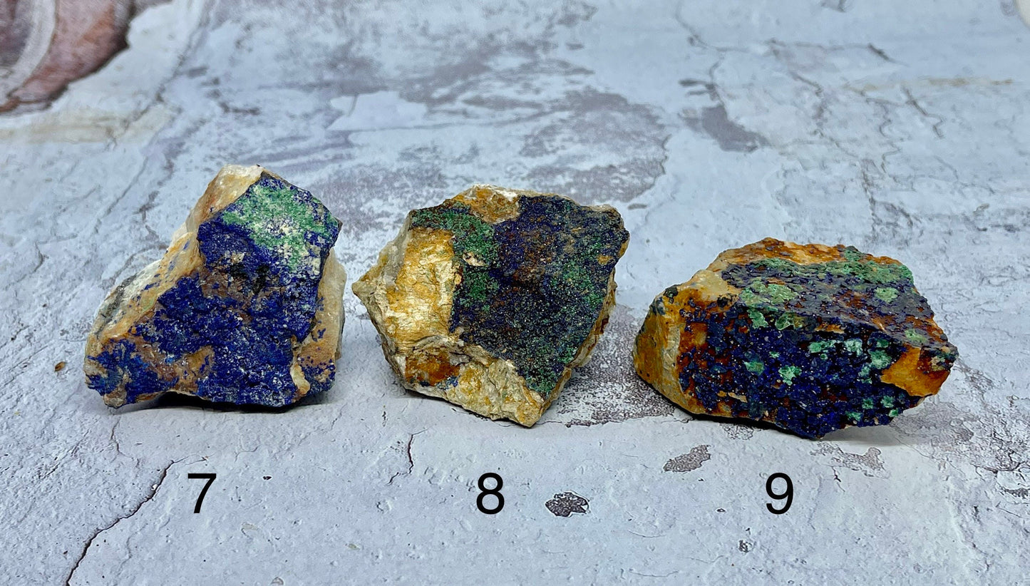 Natural Azurite and Malachite