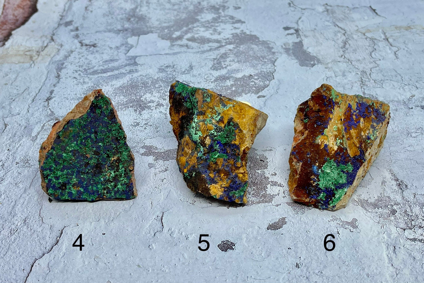 Natural Azurite and Malachite