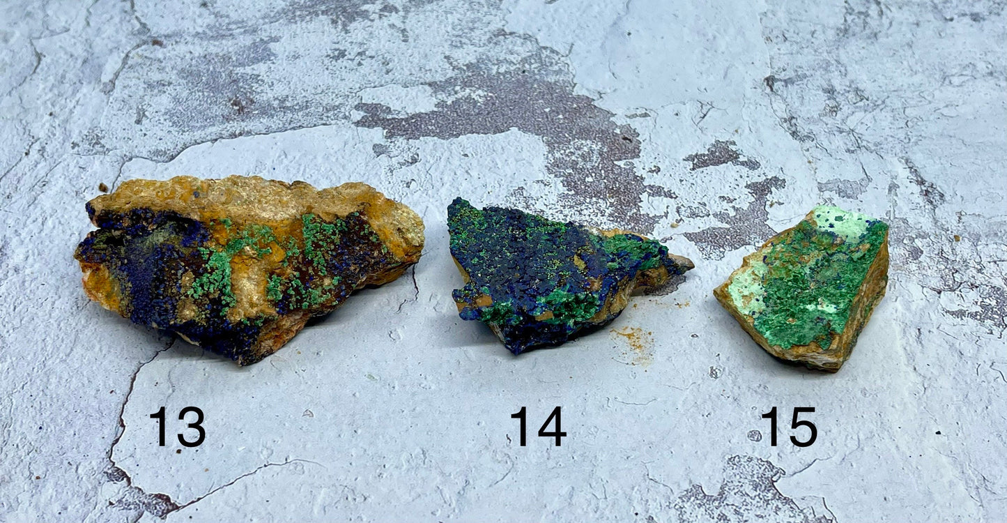 Natural Azurite and Malachite