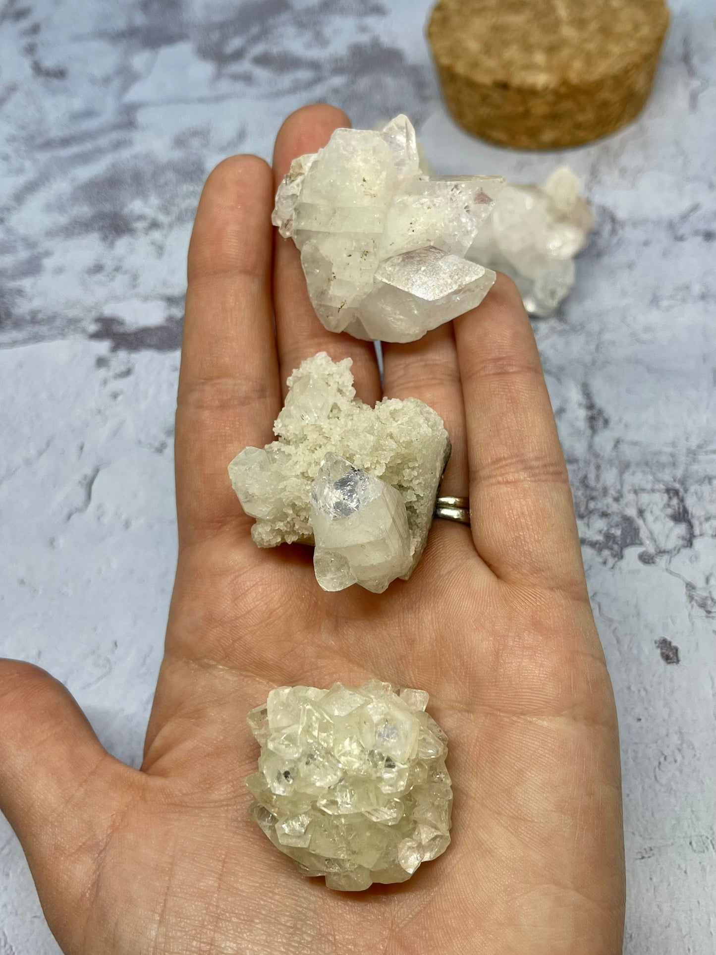 One Apophyllite Clusters