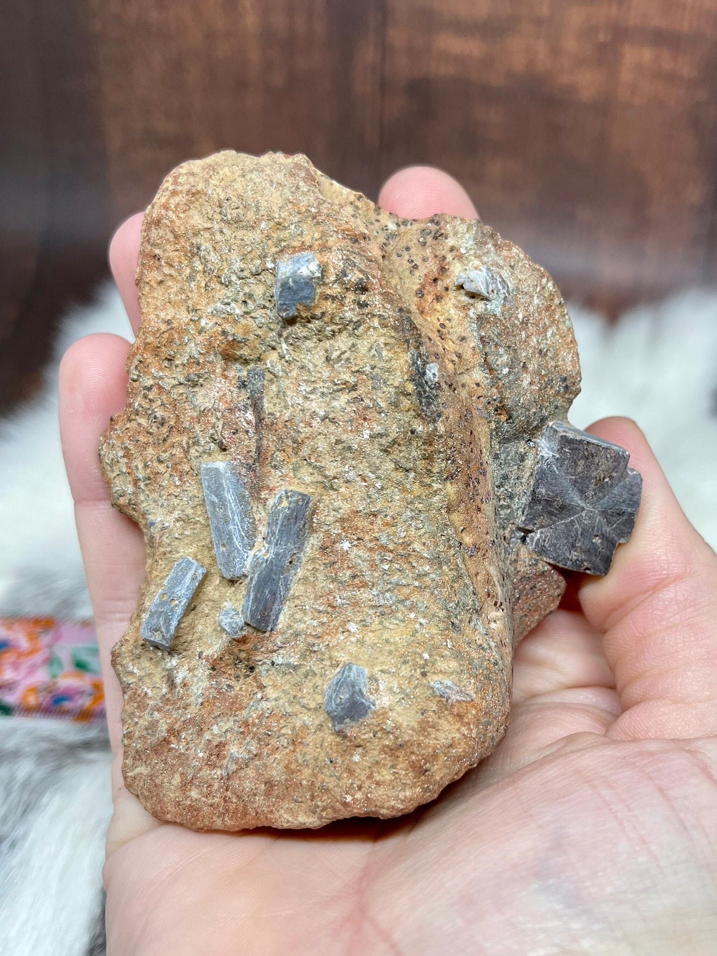 Large Staurolite Fairy Cross Cluster Matrix