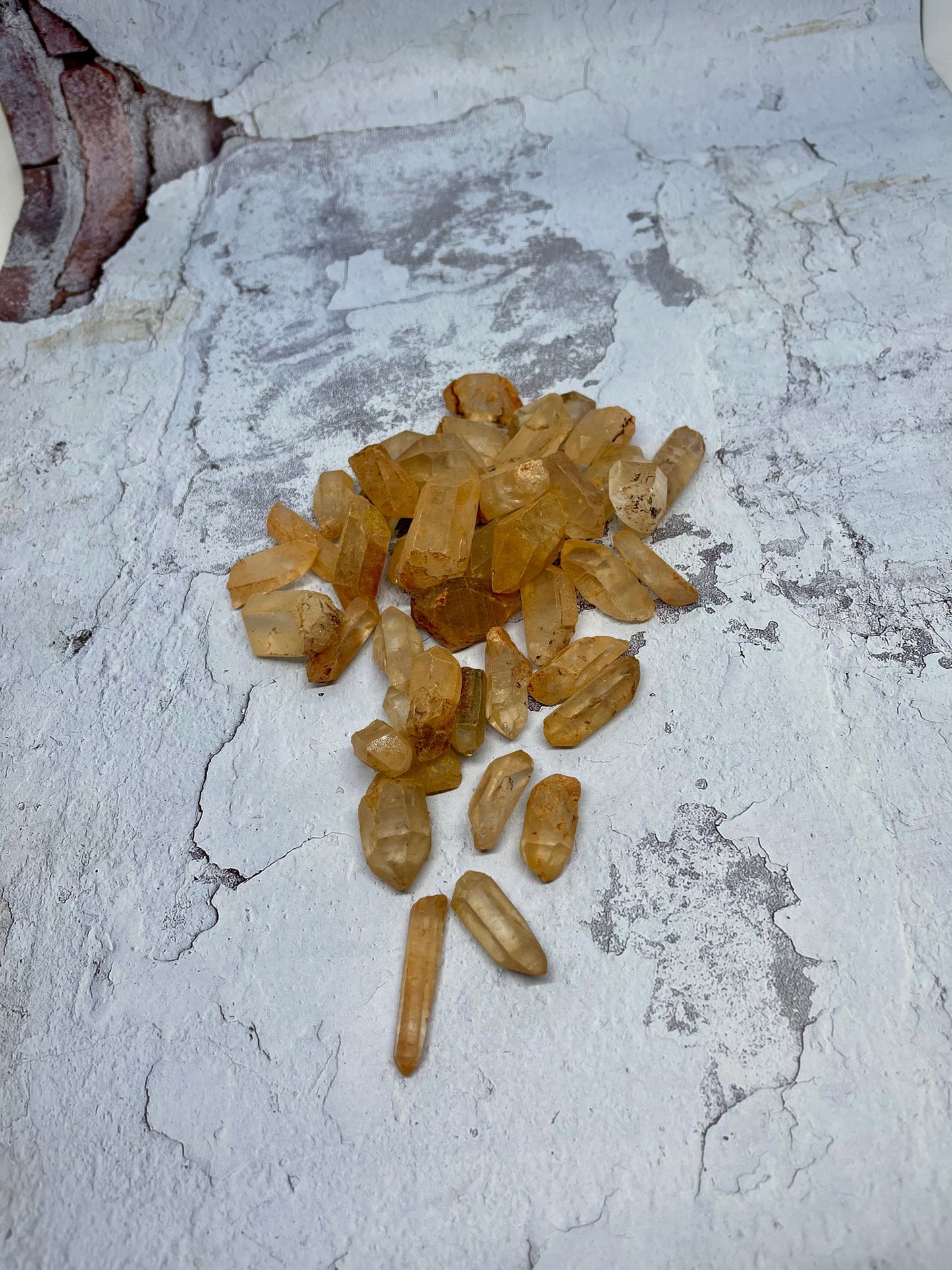 Natural Tangerine Quartz Crystal Points