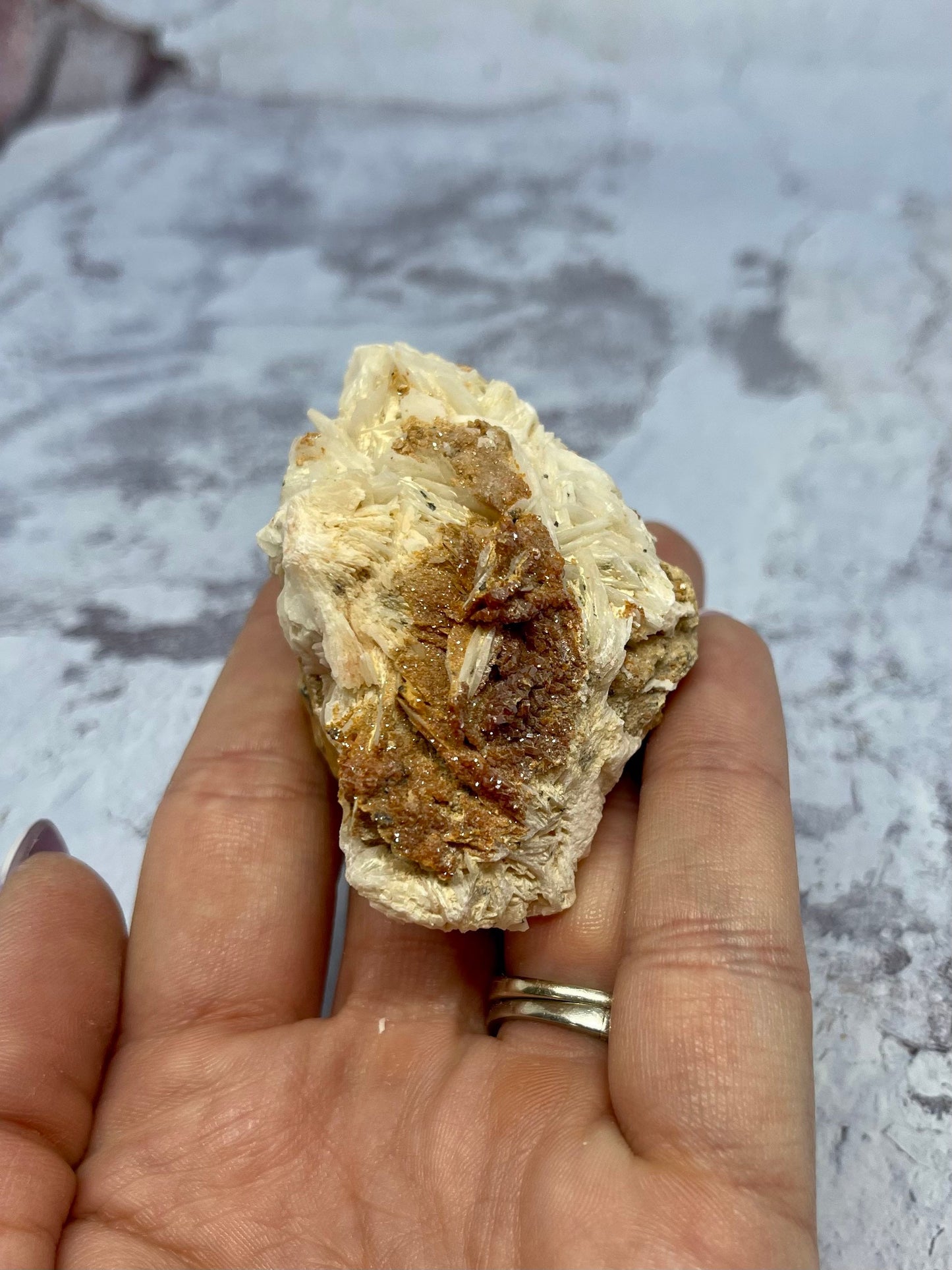 Vanadinite and Barite Crystal