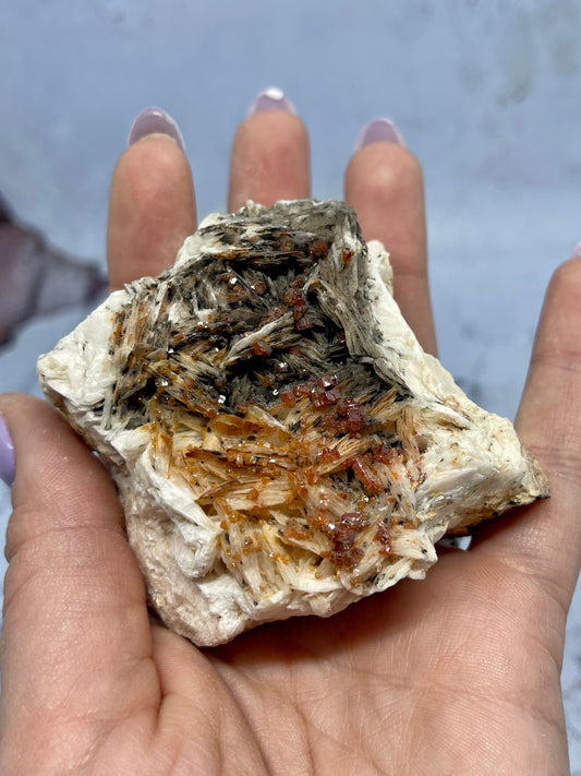 Vanadinite and Barite Crystal