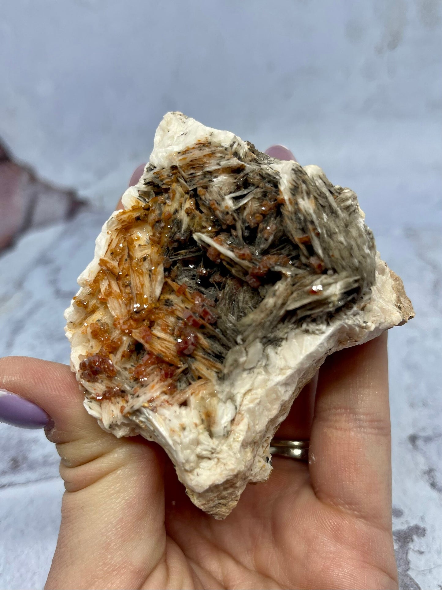 Vanadinite and Barite Crystal