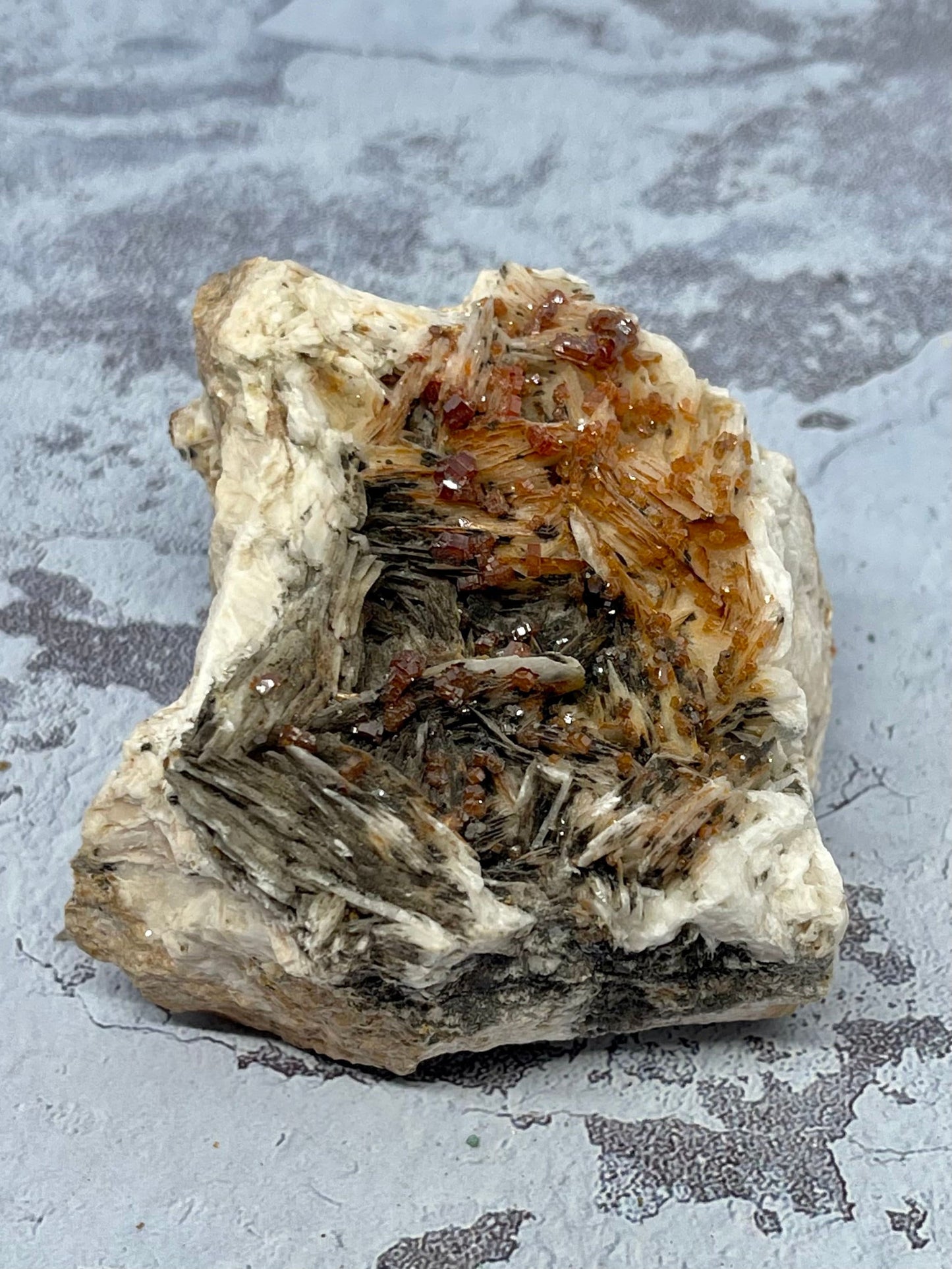 Vanadinite and Barite Crystal