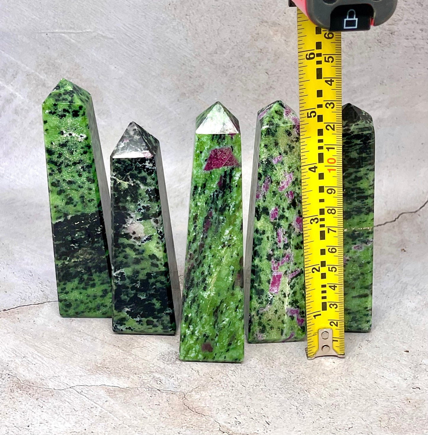 Ruby Zoisite Crystal towers points