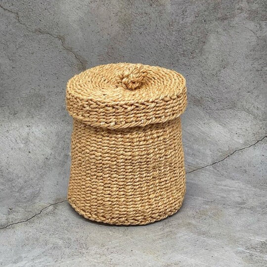 Lidded Sisal Basket