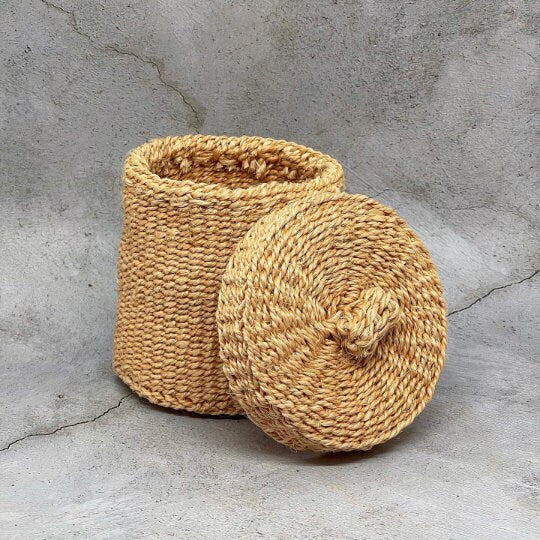 Lidded Sisal Basket