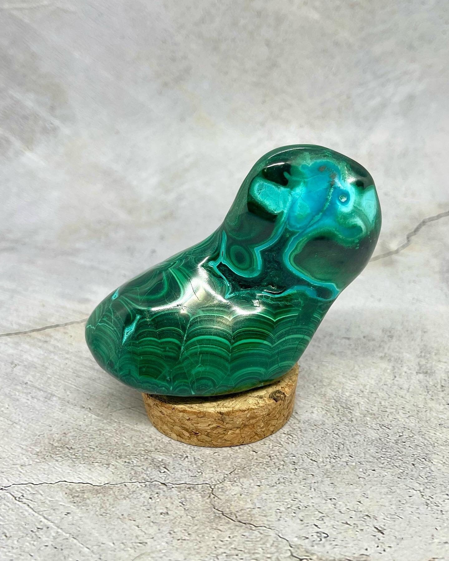 Natural Malachite and Chrysocolla Freeforms