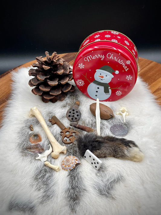 Osteomancy Set ~ Bone Throwing Set ~ Christmas Tin