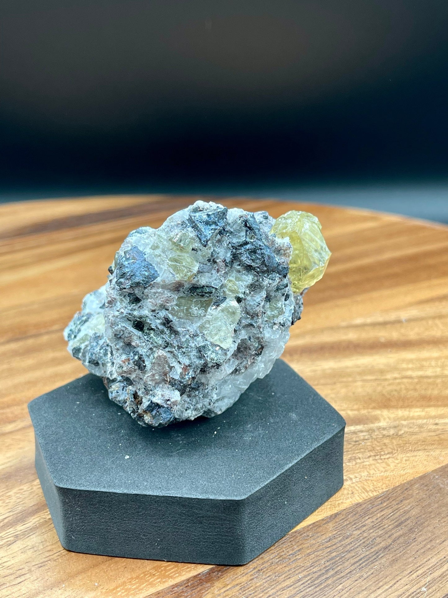 Golden Yellow Apatite in Matrix