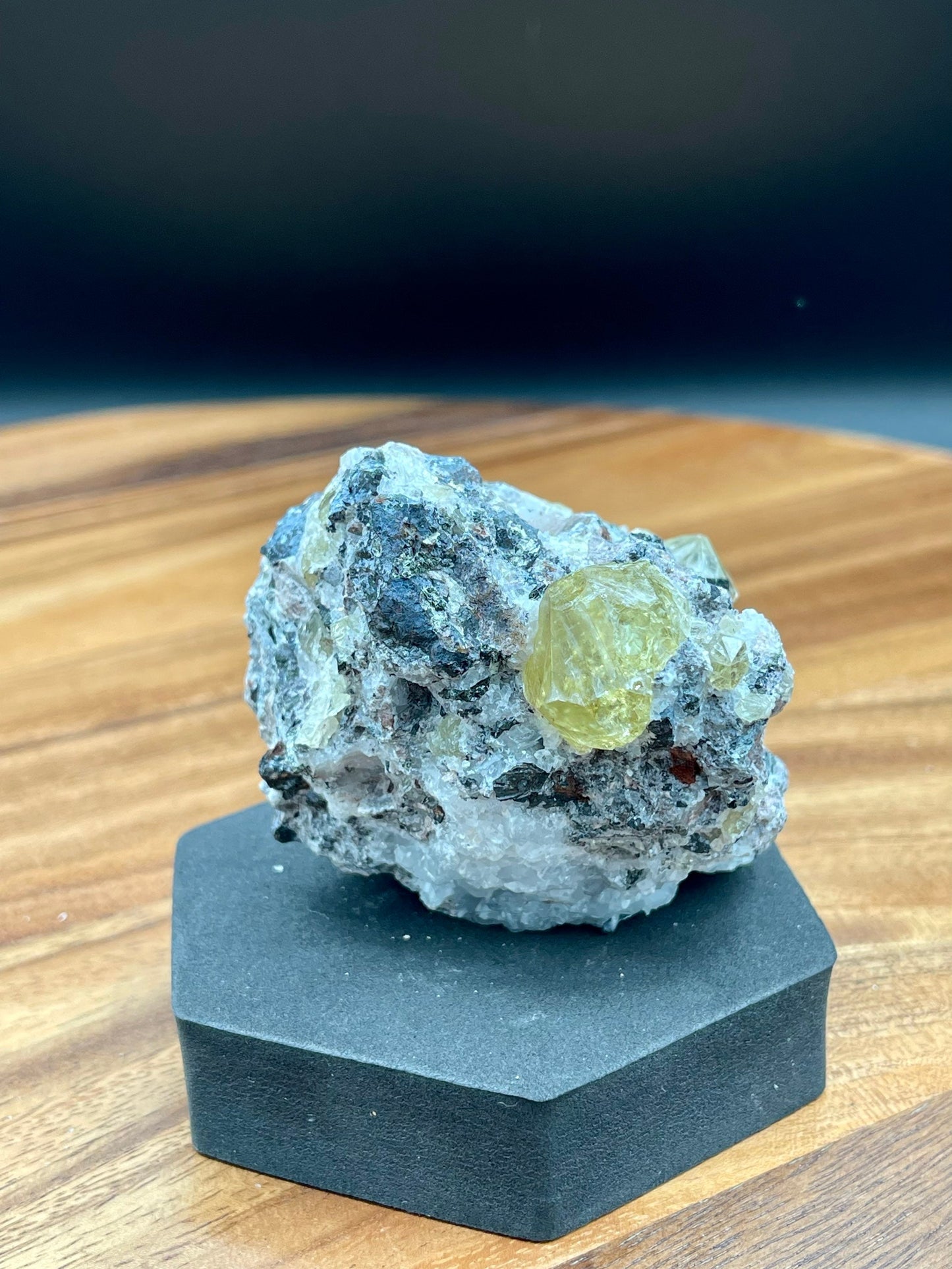 Golden Yellow Apatite in Matrix