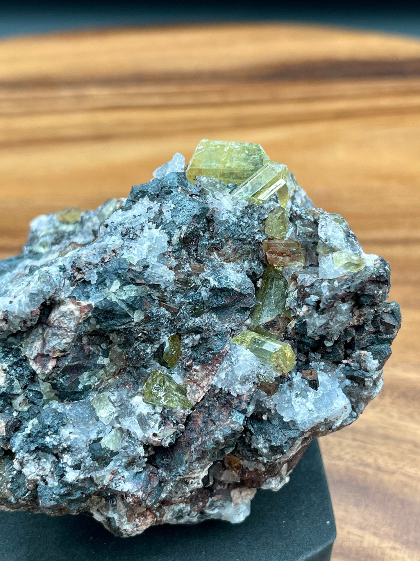 Golden Yellow Apatite in Matrix