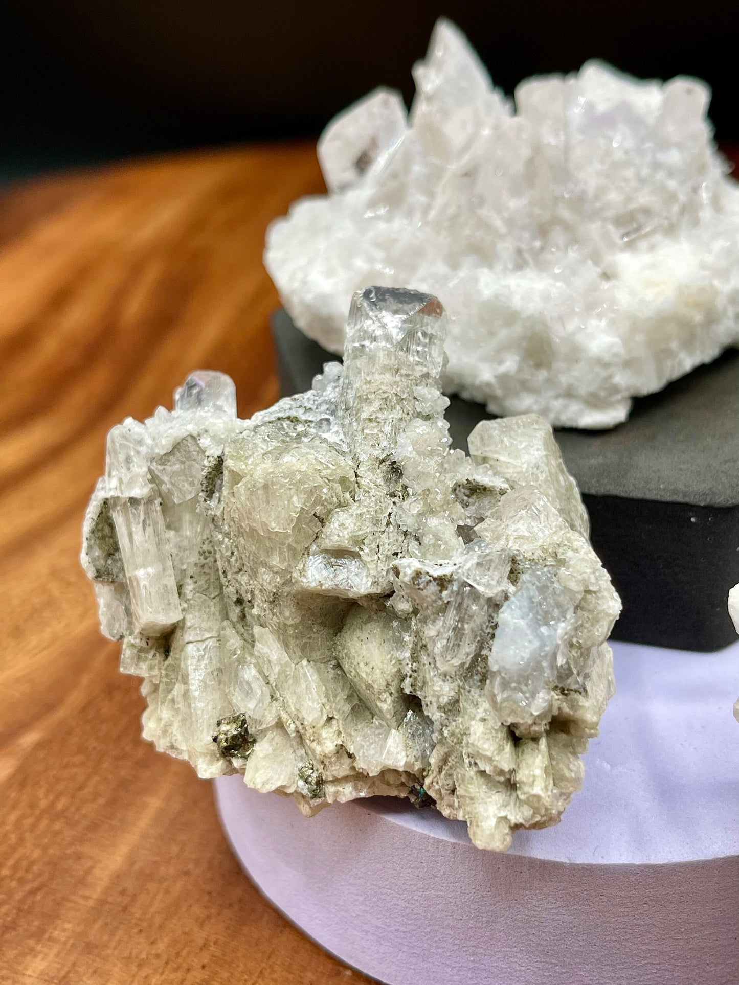 Danburite Cluster Matrix with Chalcopyrite