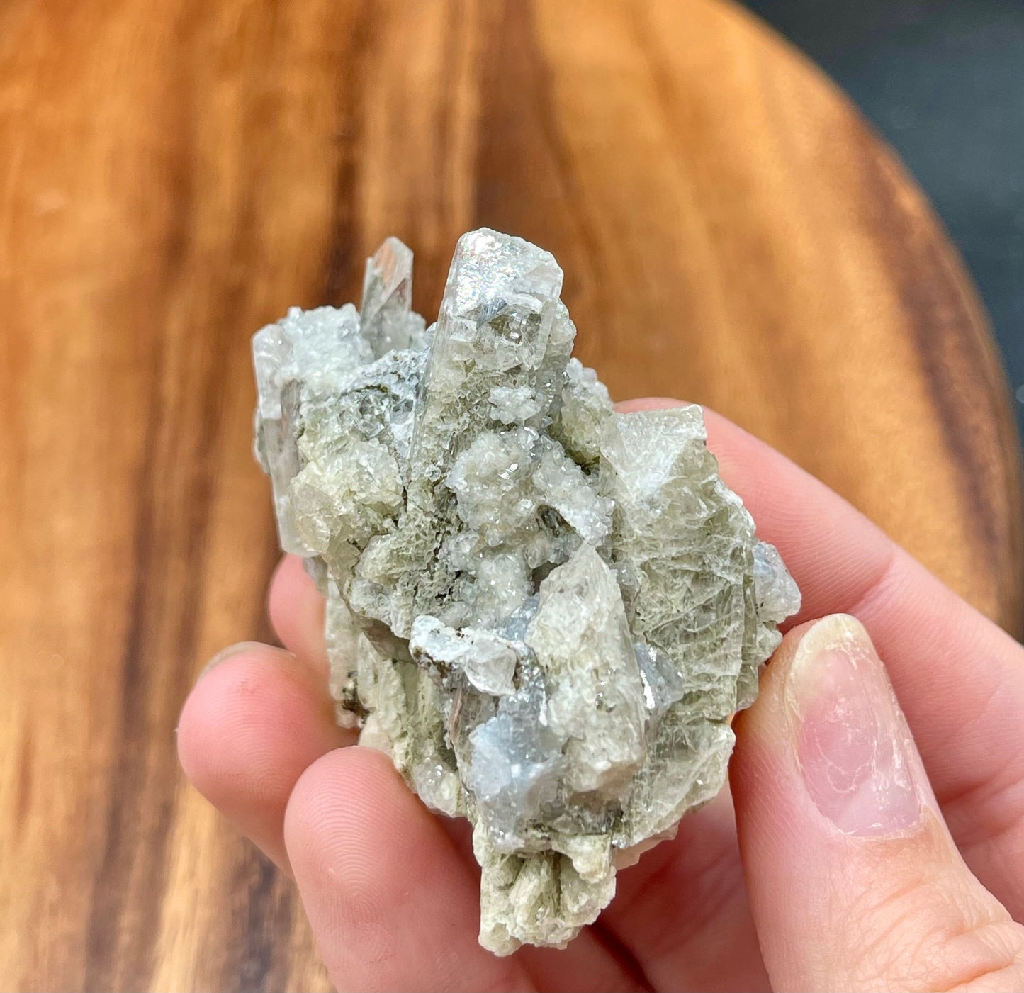 Danburite Cluster Matrix with Chalcopyrite