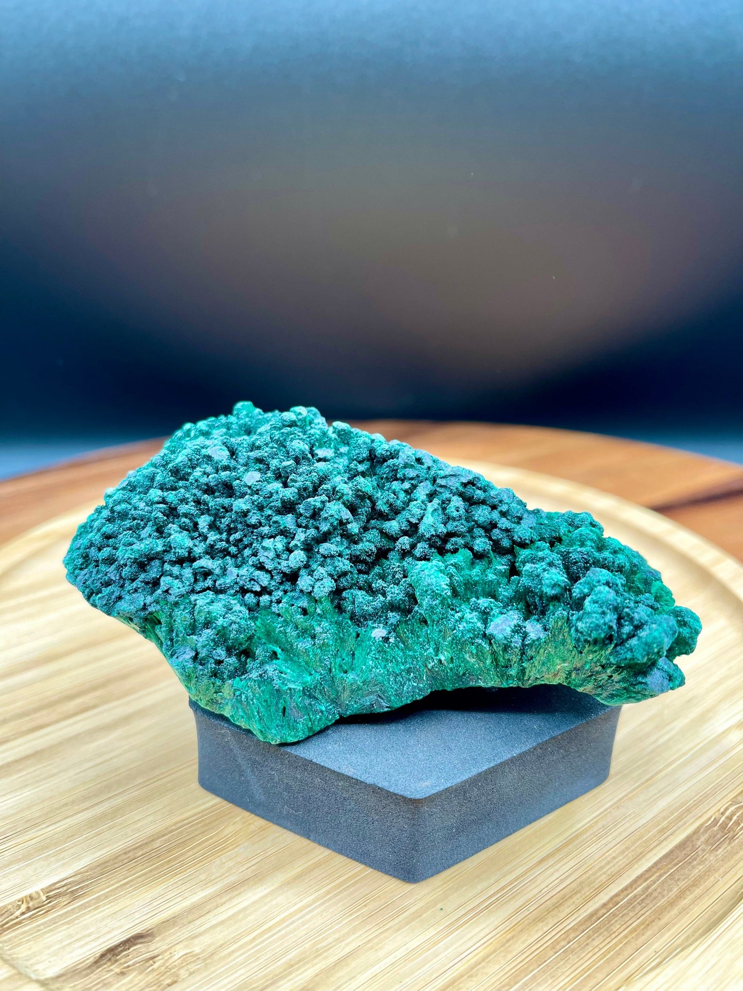 Sparkling Fibrous Malachite Freeform