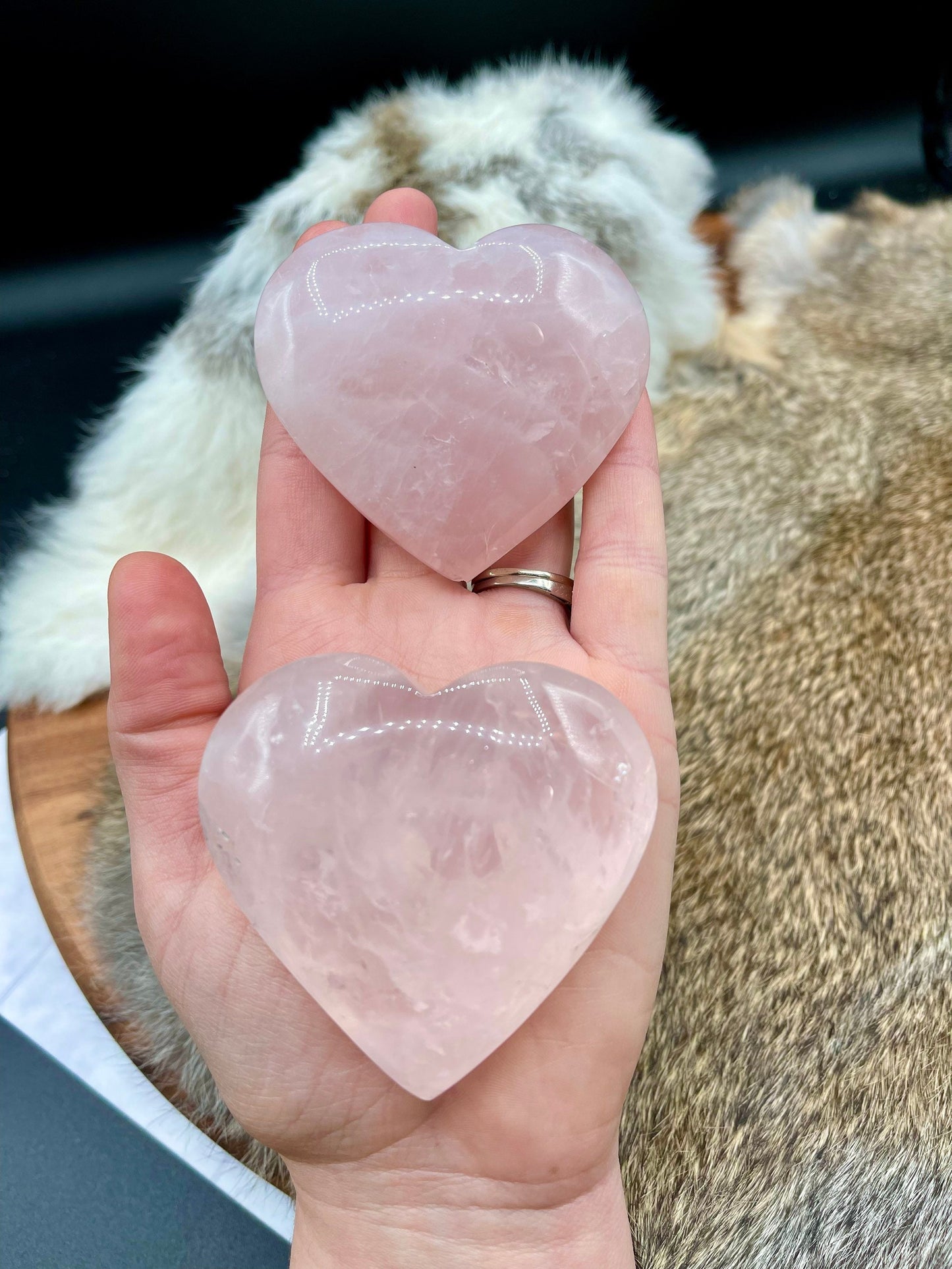 Rose Quartz Hearts