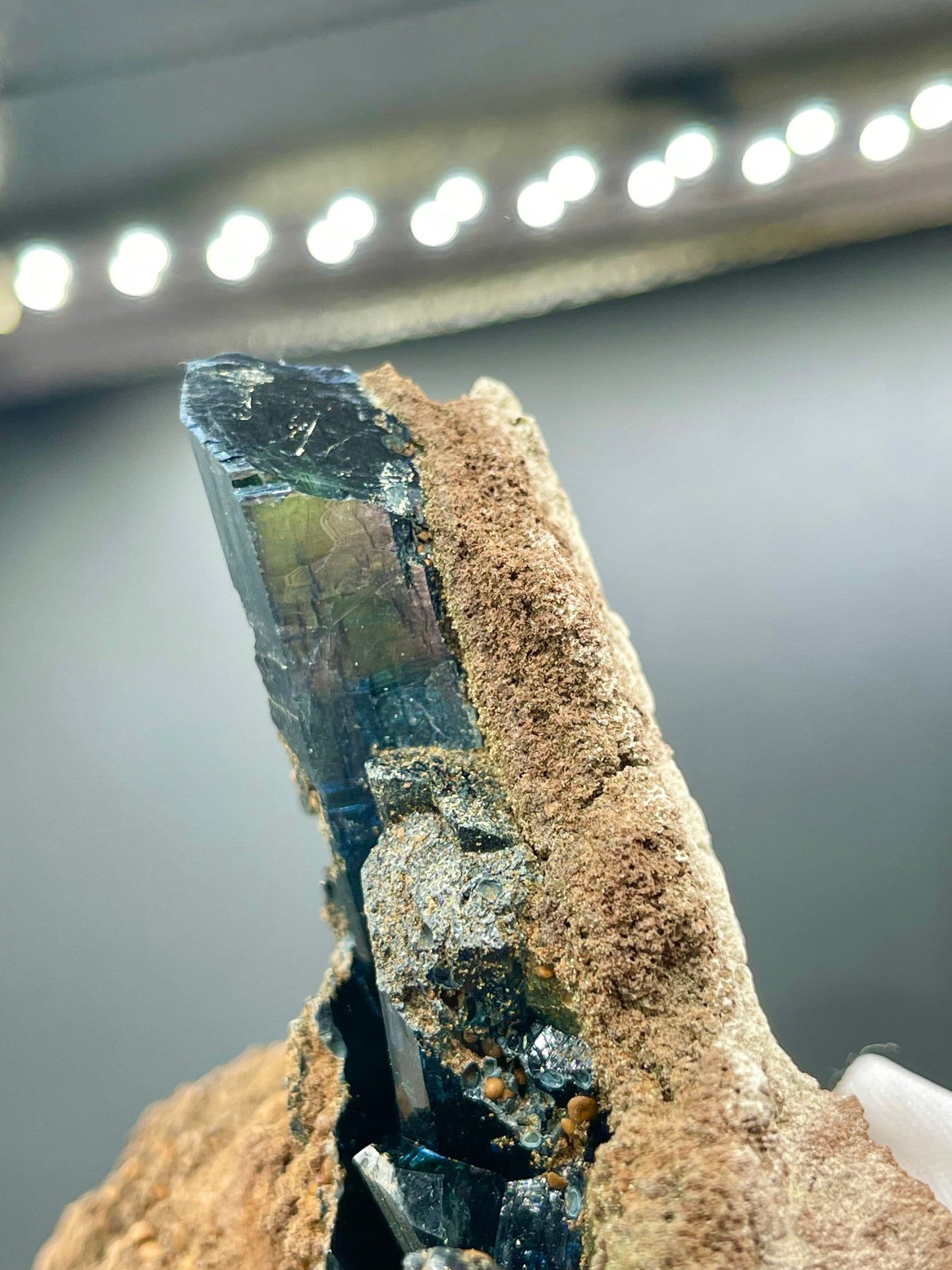 Large Vivianite Cluster in Matrix Specimen