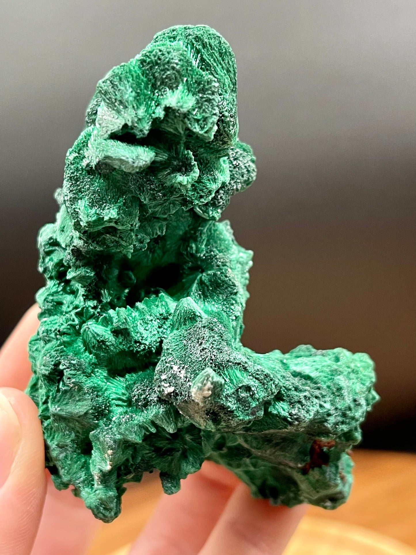 Sparkling Fibrous Malachite Freeform