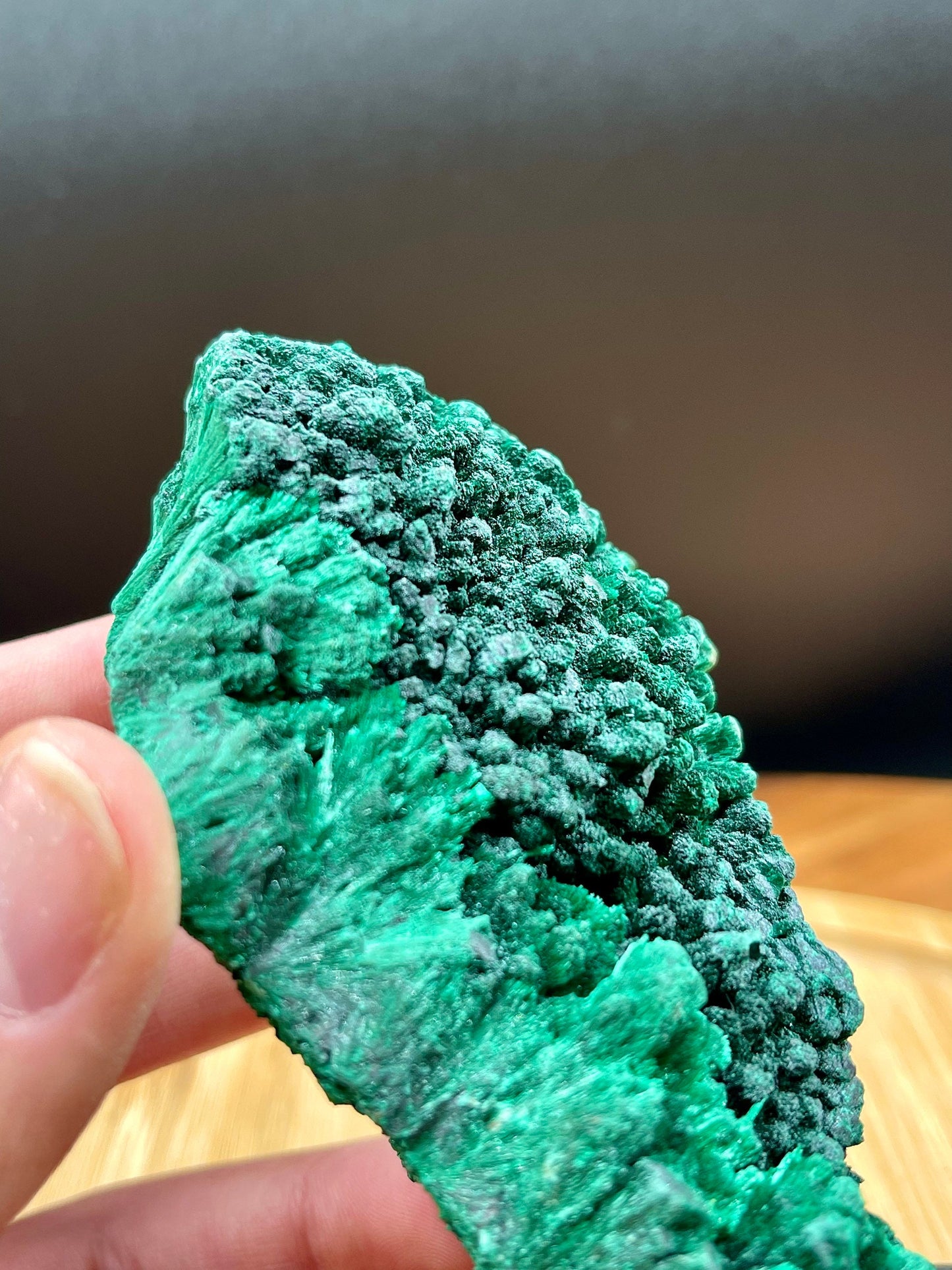 Sparkling Fibrous Malachite Freeform