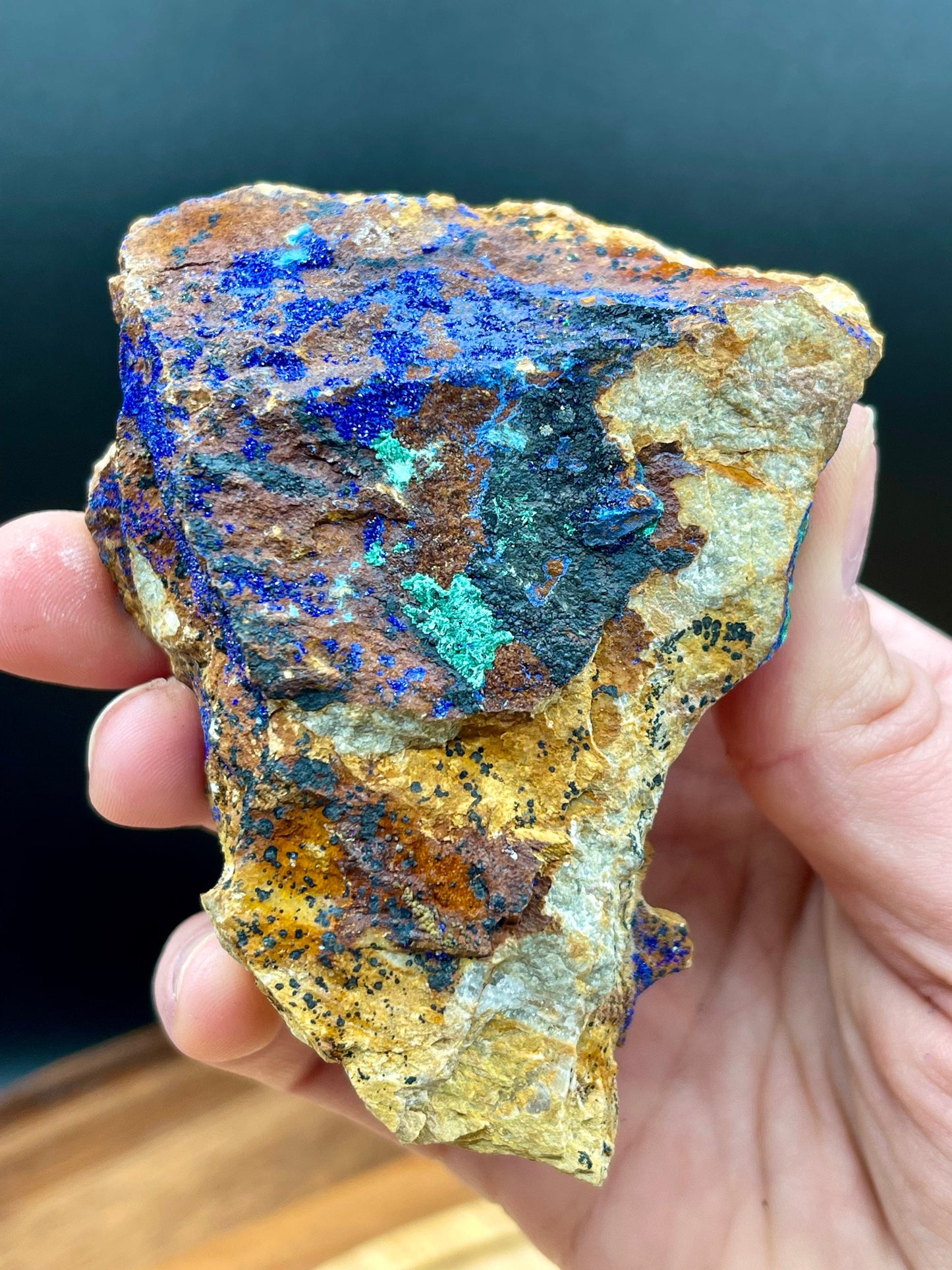 Vibrant Azurite and Malachite Mixed Mineral