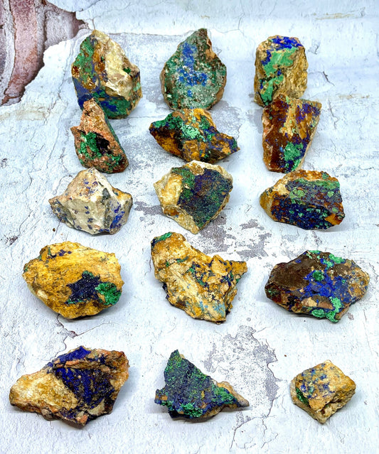 Natural Azurite and Malachite