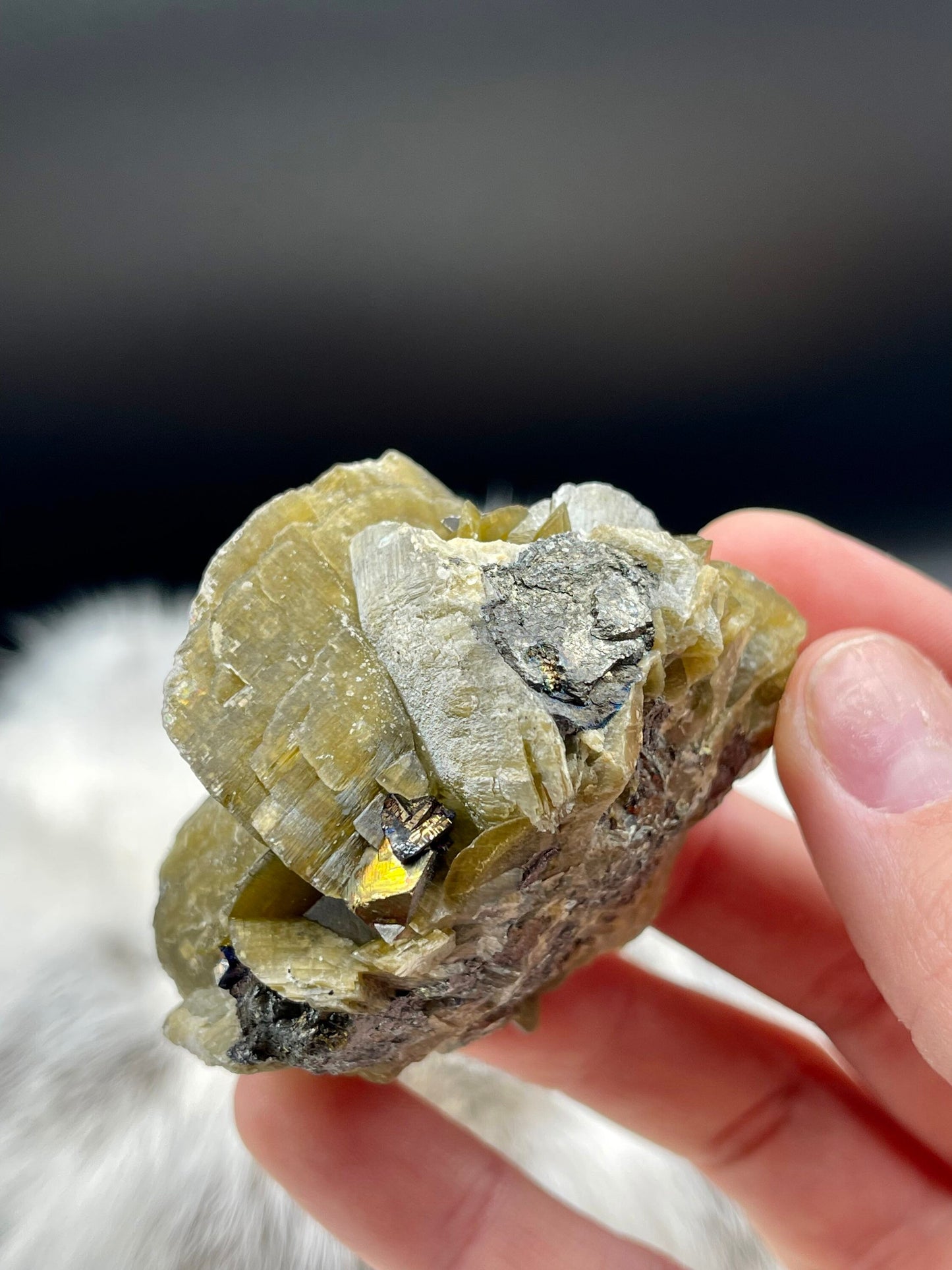 Large Siderite and Chalcopyrite Rose