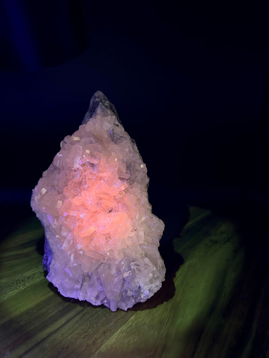 Fluorescent Calcite and Fluorite Specimen with pyrite