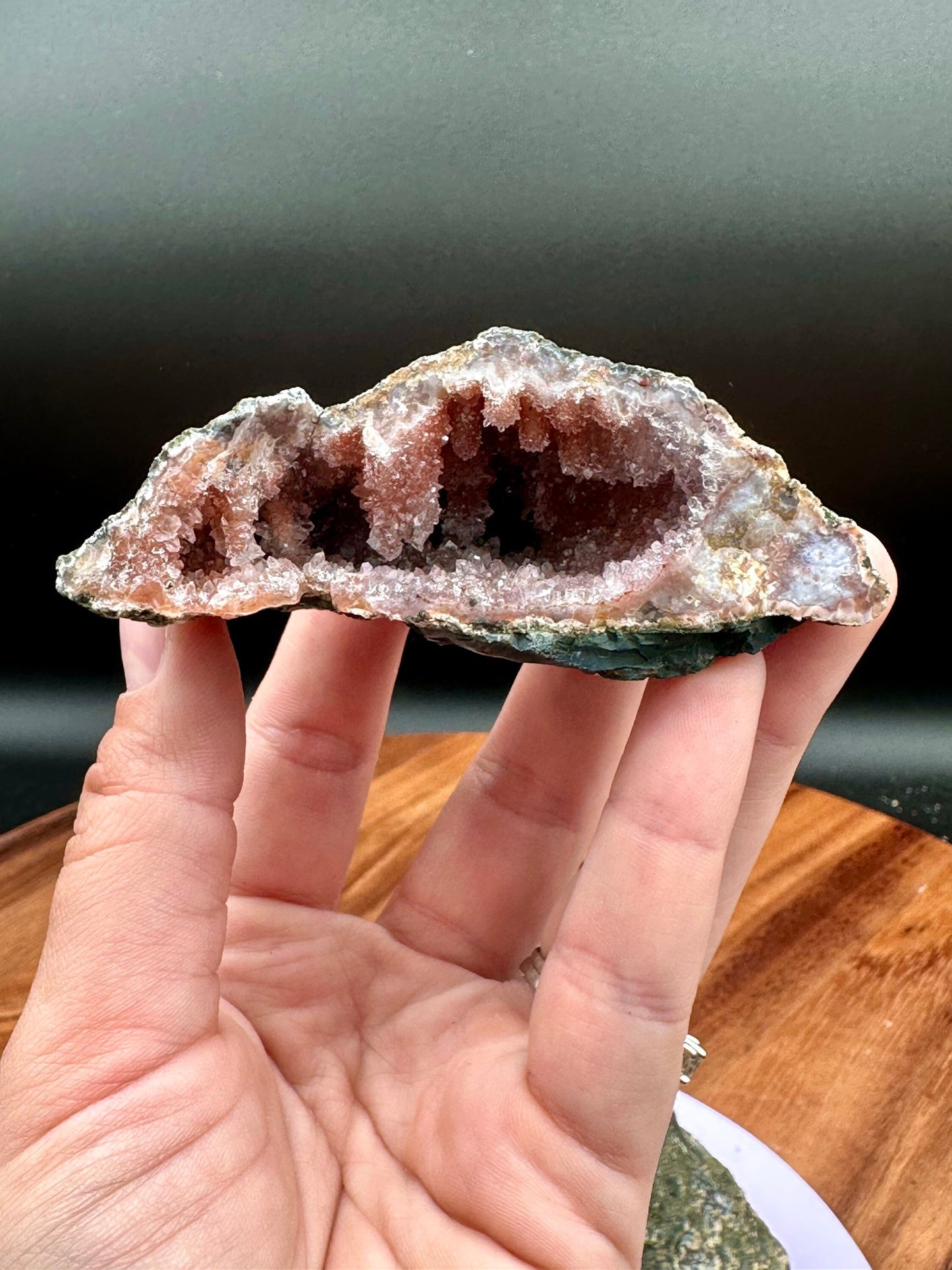 Pink Amethyst Stalactites Geode