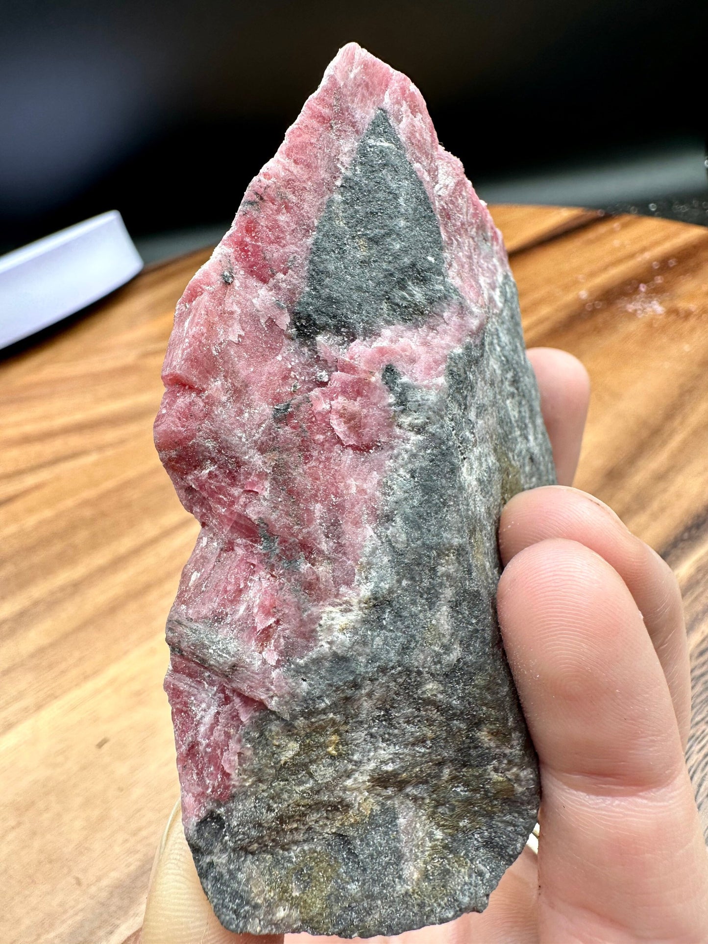 Grade AA Rough Rhodonite with Amphibole, Cummingtonite and other Minerals