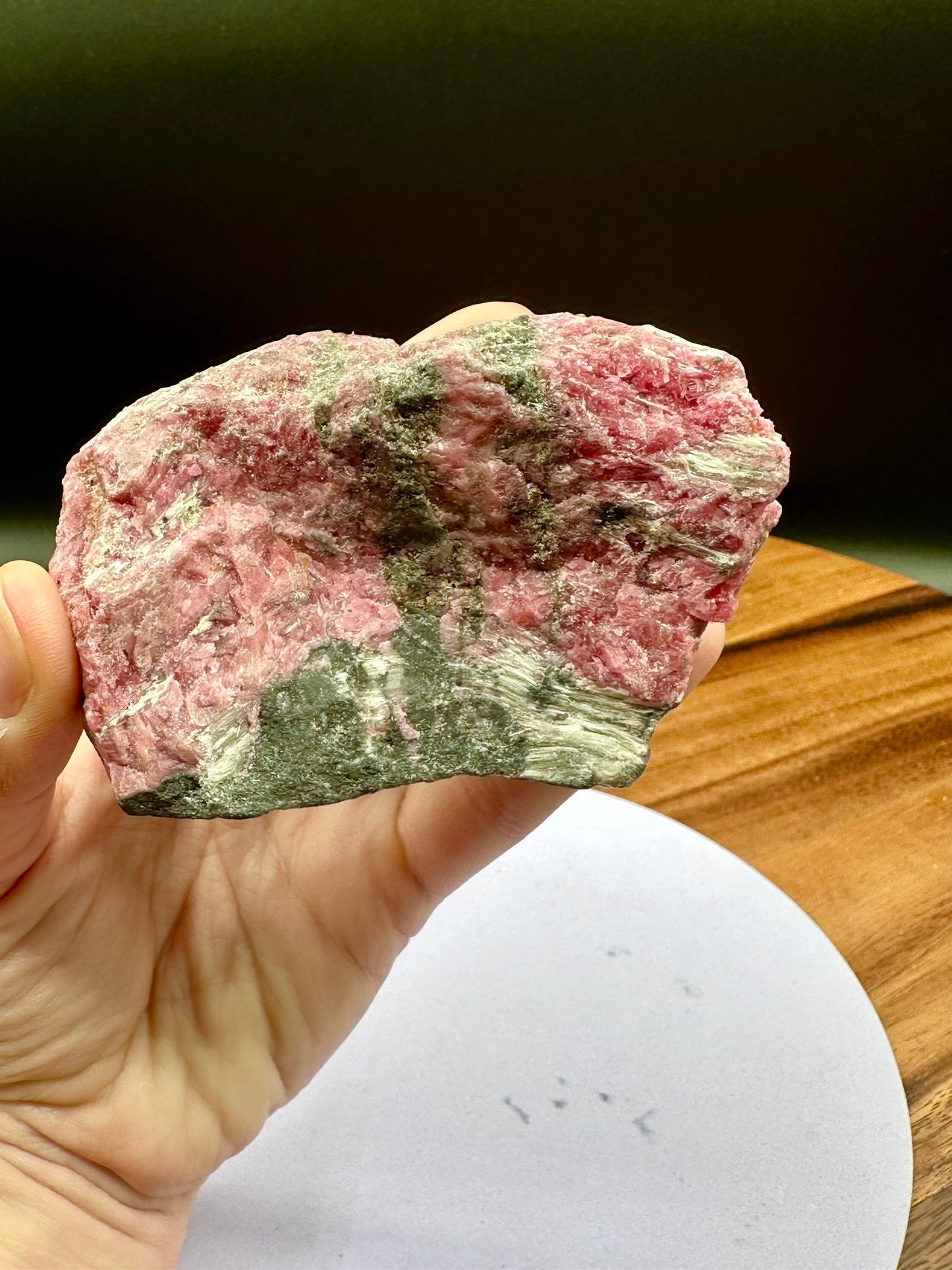 Grade AA Rough Rhodonite with Amphibole, Cummingtonite and other Minerals