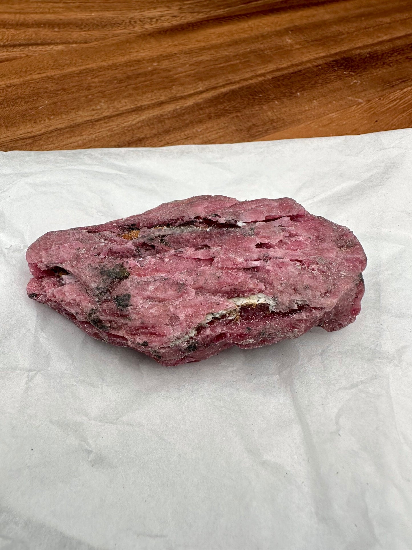 Grade AA Rough Rhodonite with Amphibole, Cummingtonite and other Minerals