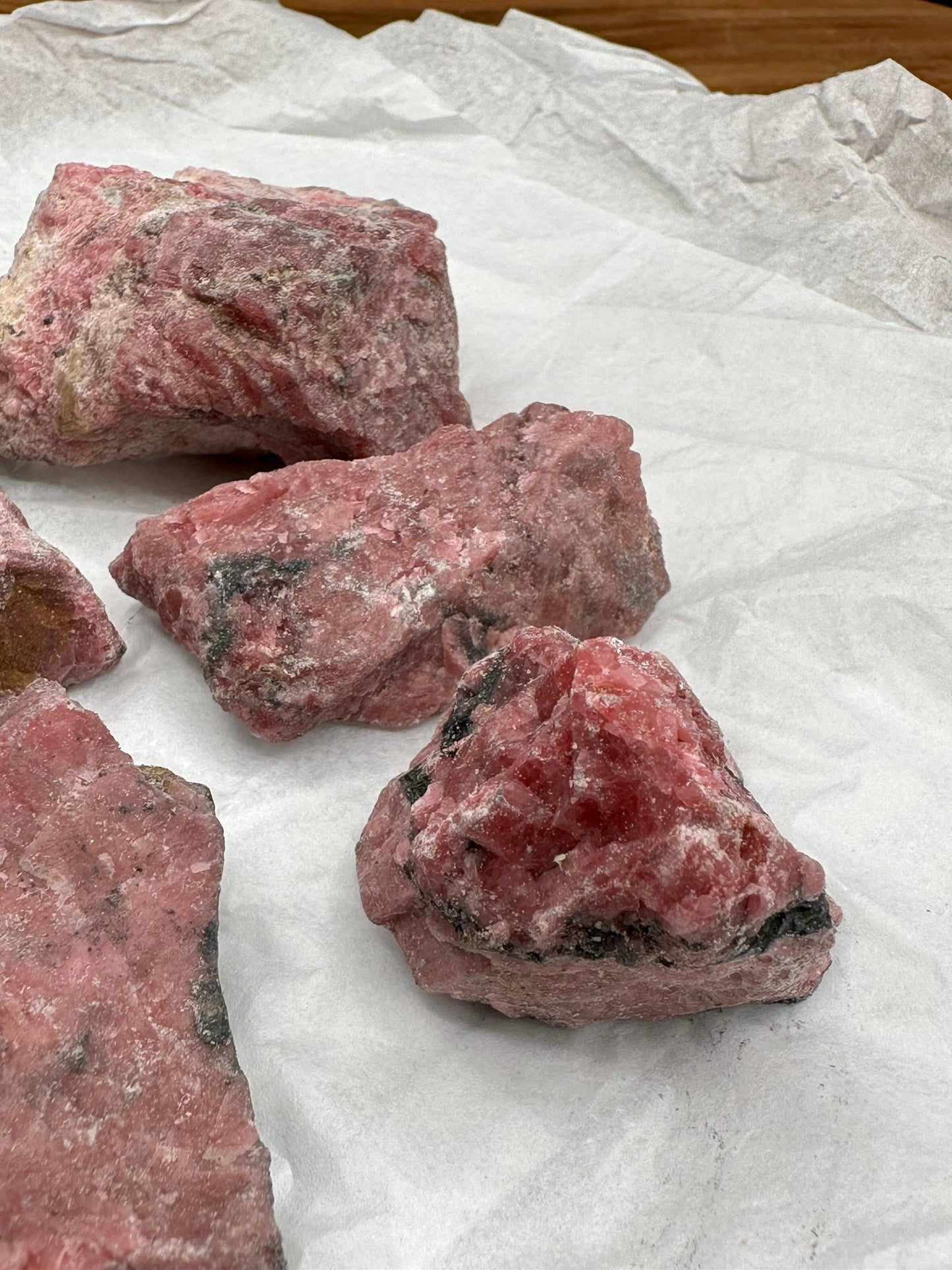 Wholesale Lot Grade AA Rough Rhodonite with Amphibole, Cummingtonite and other Minerals