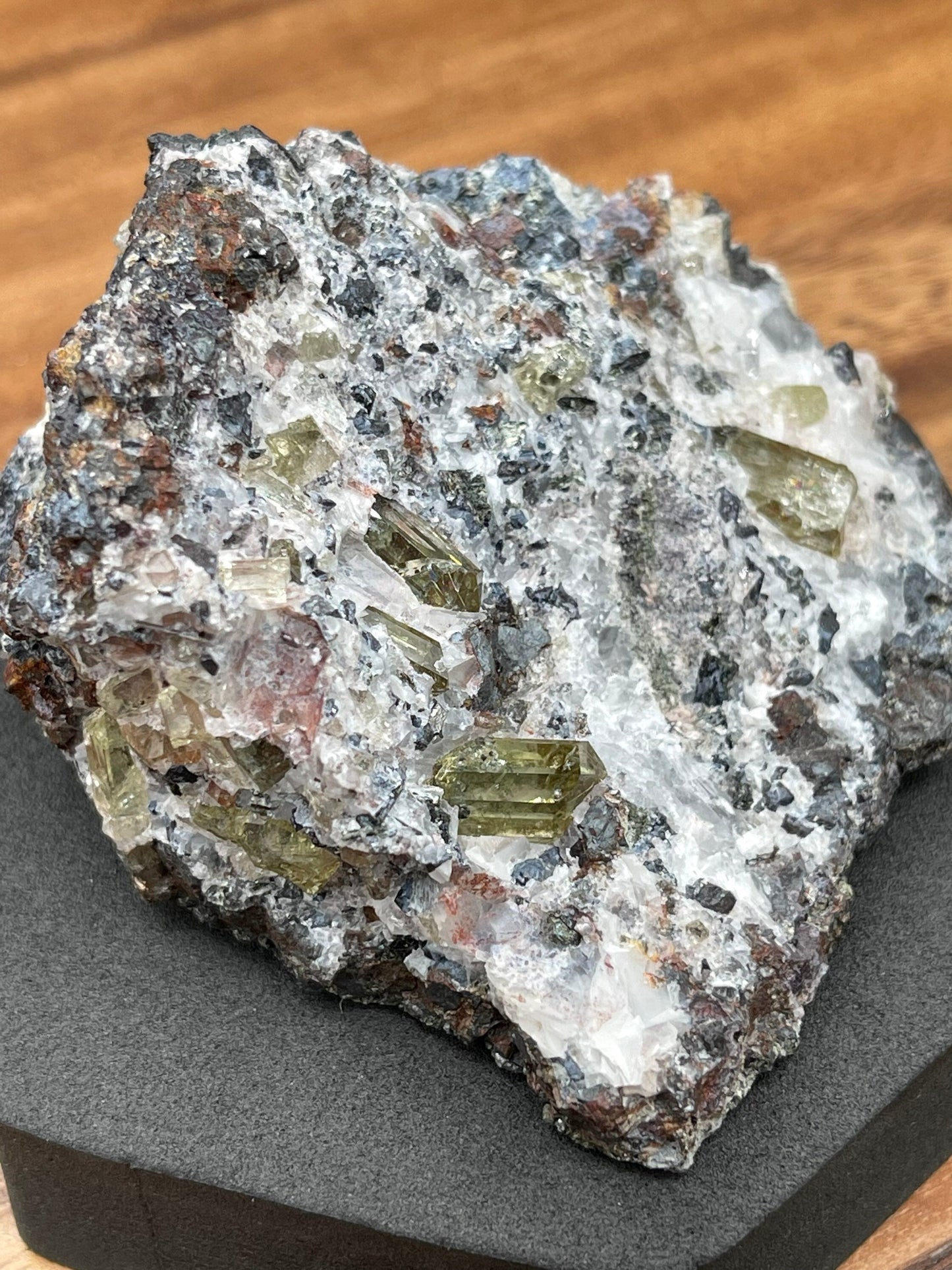 Golden Yellow Apatite in Matrix