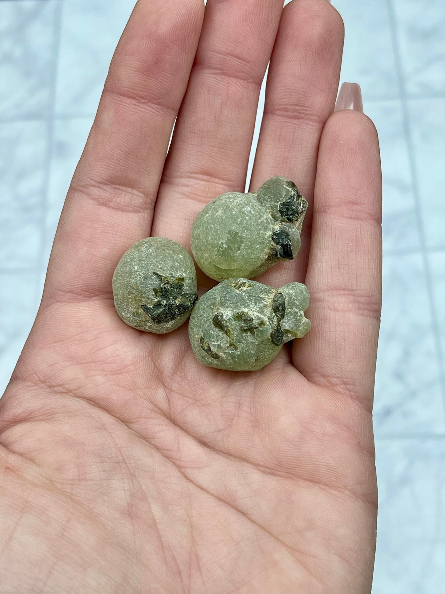 Prehnite Globular Spheres with Epidote ONE