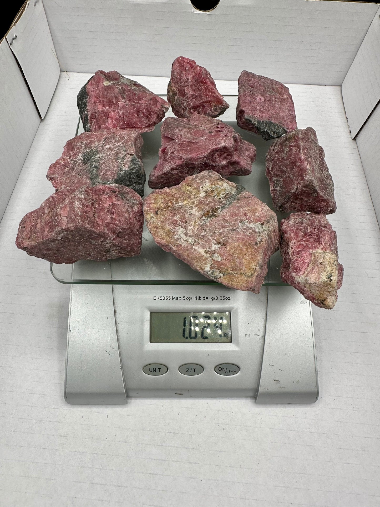 Wholesale 1KG Lot Rhodonite with Amphibole, Cummingtonite and other Minerals