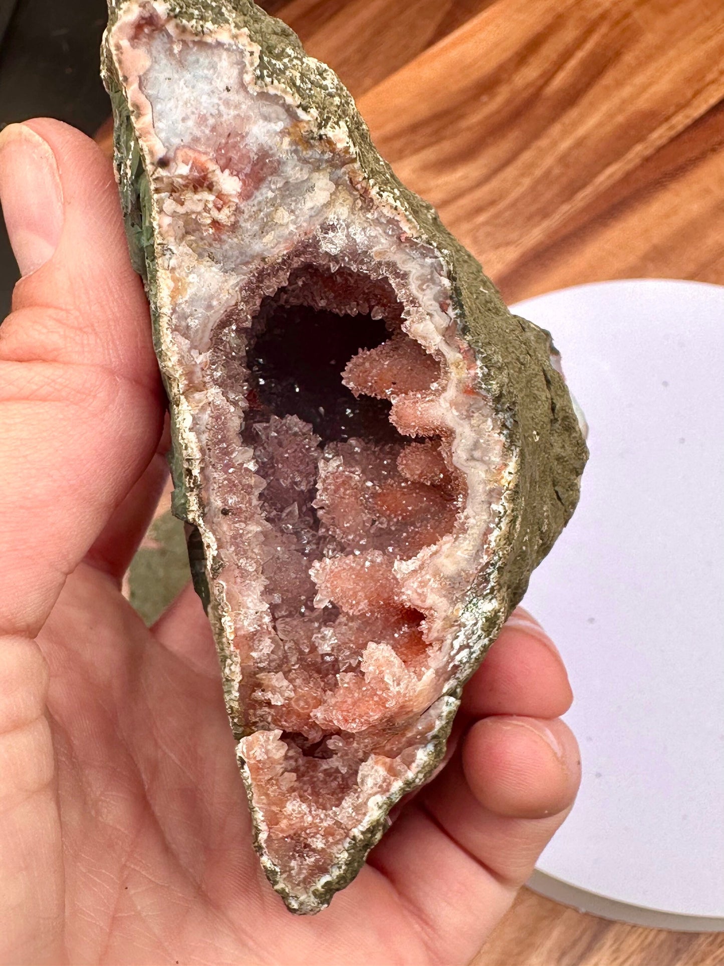 Pink Amethyst Stalactites Geode