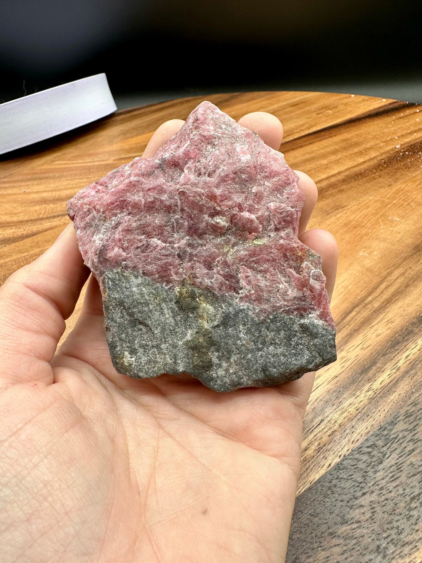 Grade AA Rough Rhodonite with Amphibole, Cummingtonite and other Minerals