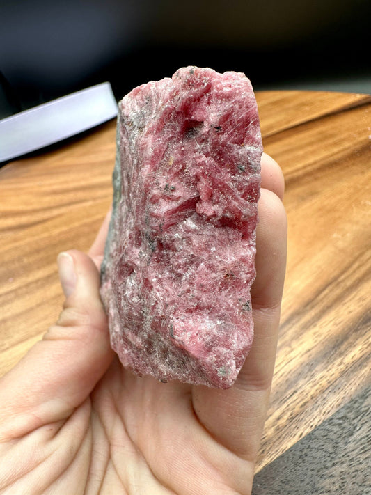 Grade AA Rough Rhodonite with Amphibole, Cummingtonite and other Minerals